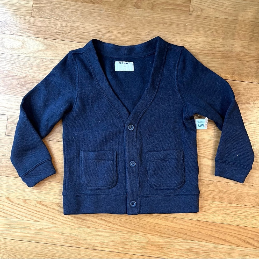 NWT OLD NAVY Navy Blue Button Cardigan (Small (6-7)